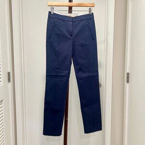 Tory Burch - The "Vanner" Slim Fit Cropped Cotton Blend Pant Size 0 - Navy